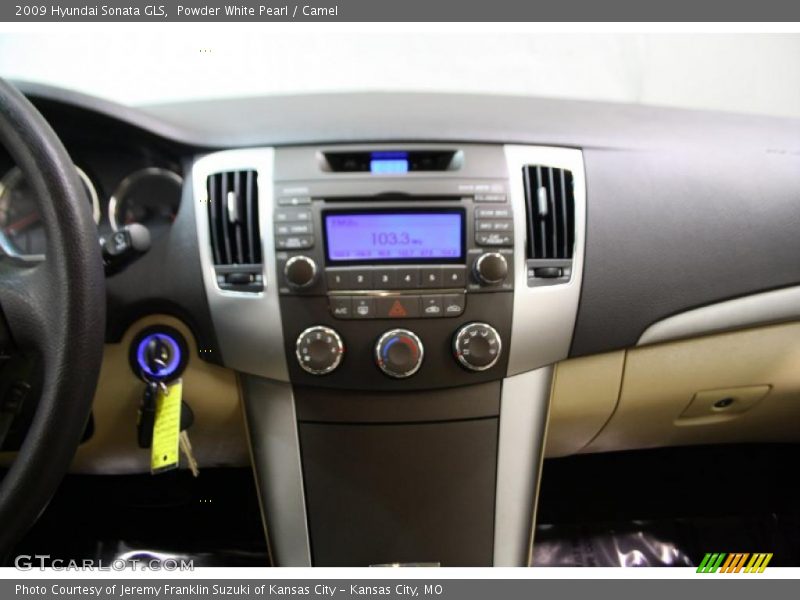 Powder White Pearl / Camel 2009 Hyundai Sonata GLS