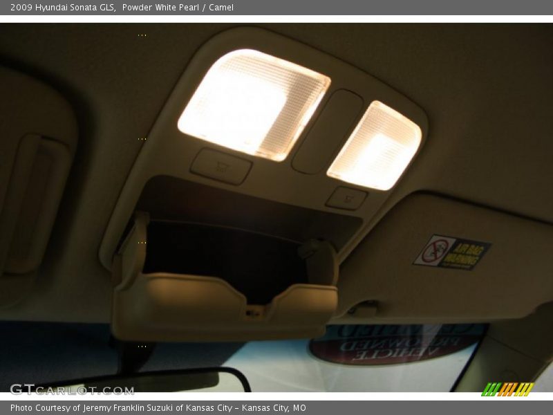 Powder White Pearl / Camel 2009 Hyundai Sonata GLS