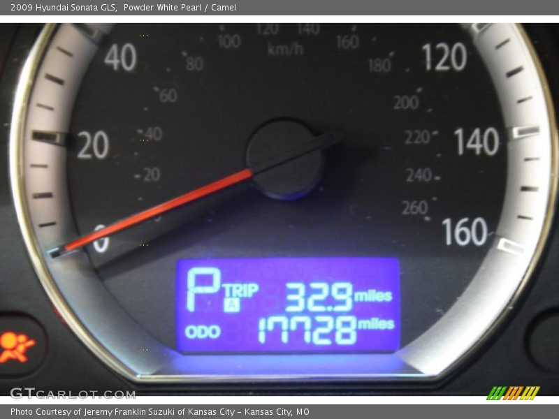 Powder White Pearl / Camel 2009 Hyundai Sonata GLS