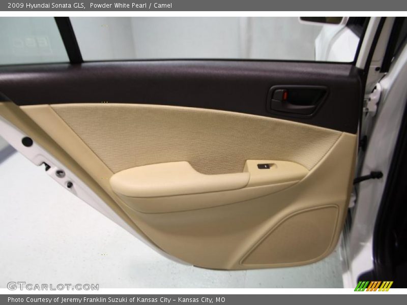 Powder White Pearl / Camel 2009 Hyundai Sonata GLS