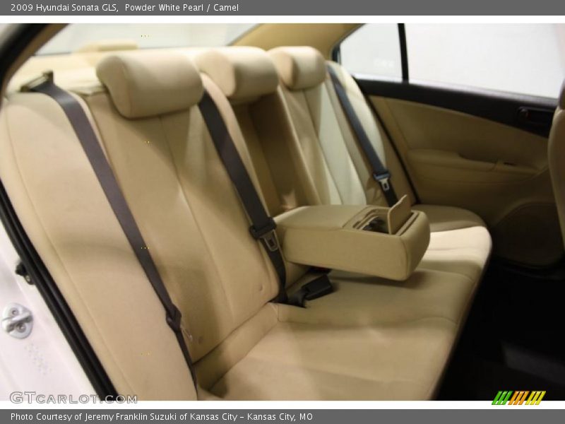 Powder White Pearl / Camel 2009 Hyundai Sonata GLS