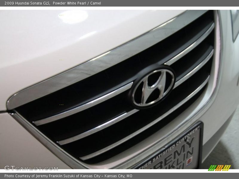 Powder White Pearl / Camel 2009 Hyundai Sonata GLS