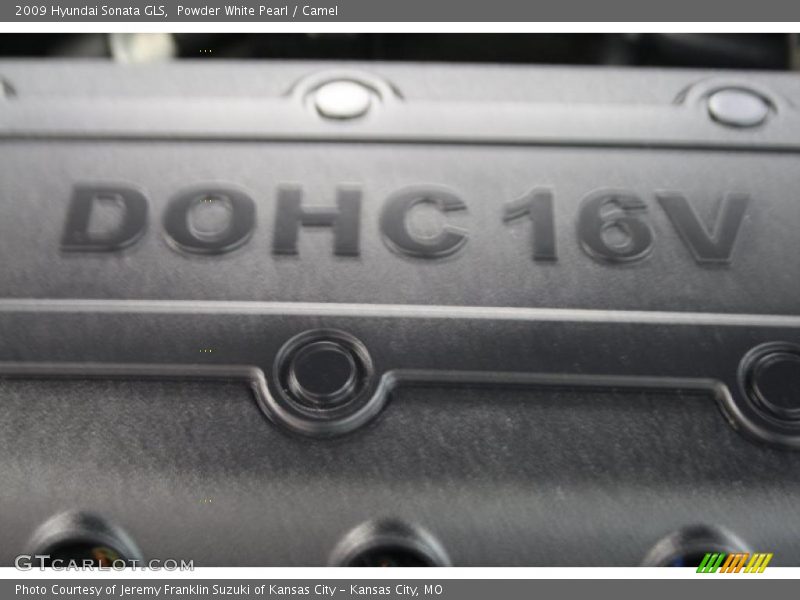 Powder White Pearl / Camel 2009 Hyundai Sonata GLS