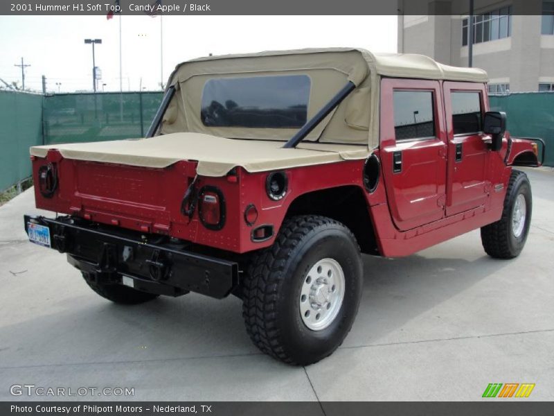 Candy Apple / Black 2001 Hummer H1 Soft Top