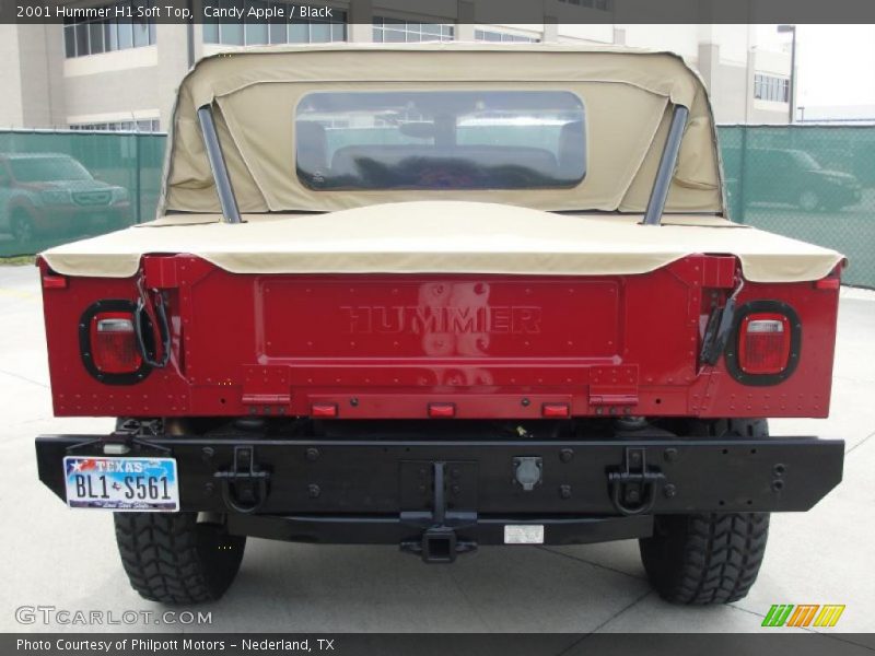 Candy Apple / Black 2001 Hummer H1 Soft Top