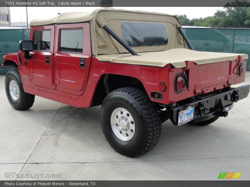 Candy Apple / Black 2001 Hummer H1 Soft Top