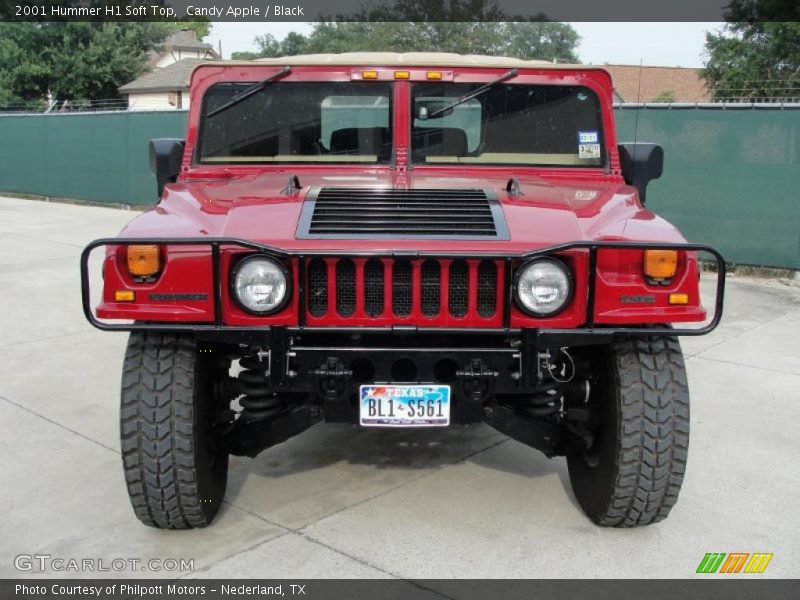 Candy Apple / Black 2001 Hummer H1 Soft Top