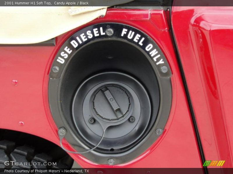 Candy Apple / Black 2001 Hummer H1 Soft Top