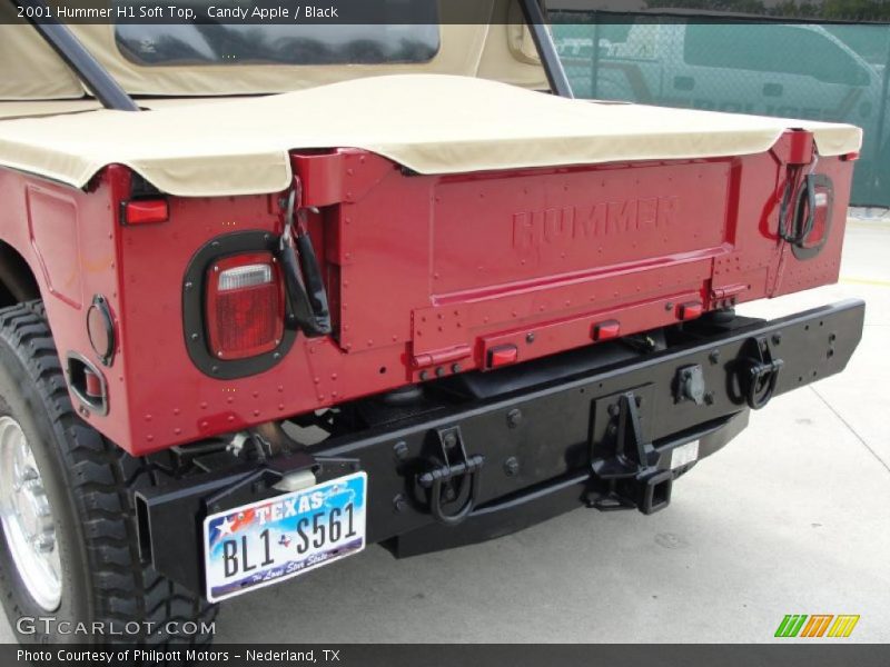 Candy Apple / Black 2001 Hummer H1 Soft Top