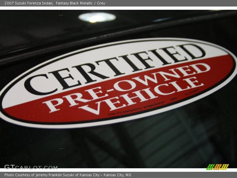 Fantasy Black Metallic / Grey 2007 Suzuki Forenza Sedan