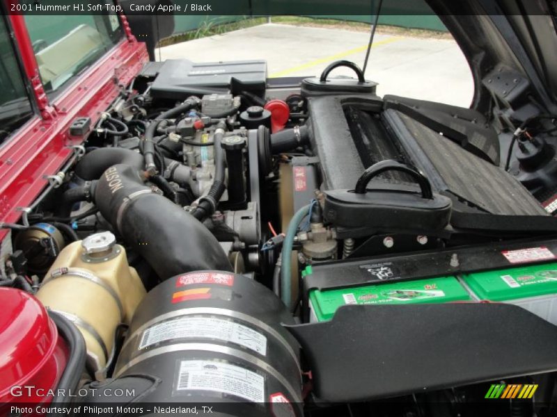 Candy Apple / Black 2001 Hummer H1 Soft Top