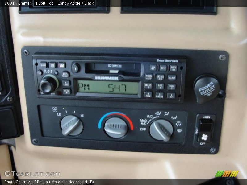 Candy Apple / Black 2001 Hummer H1 Soft Top