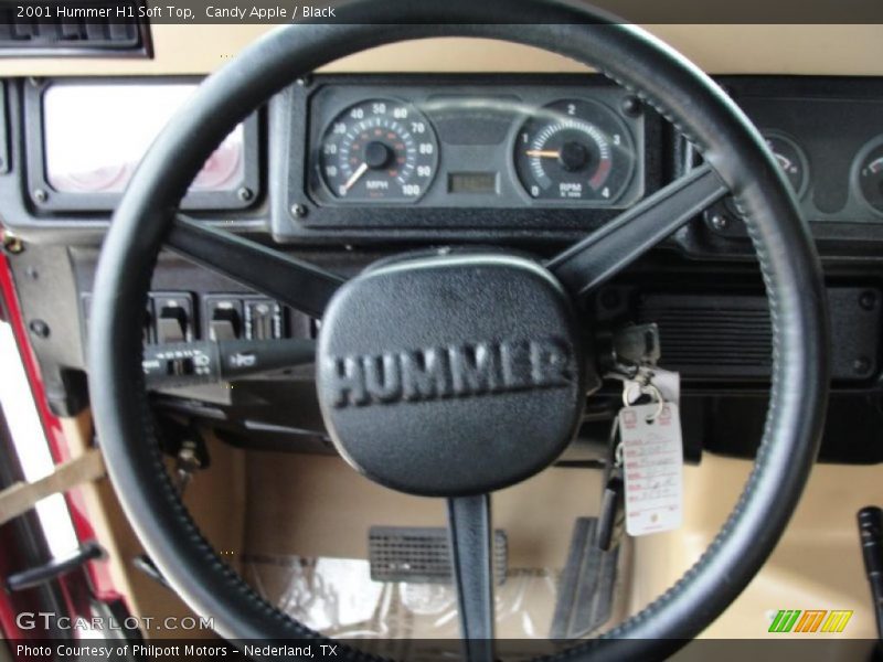 Candy Apple / Black 2001 Hummer H1 Soft Top