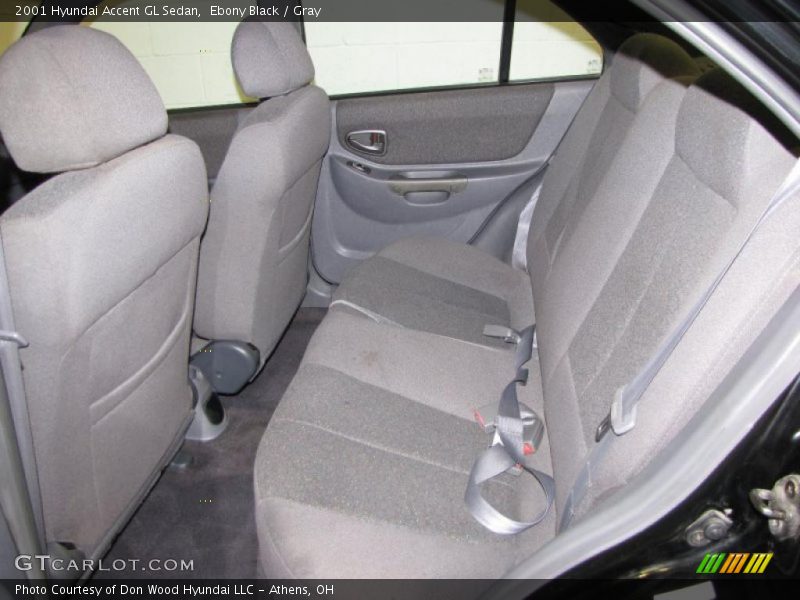 Ebony Black / Gray 2001 Hyundai Accent GL Sedan