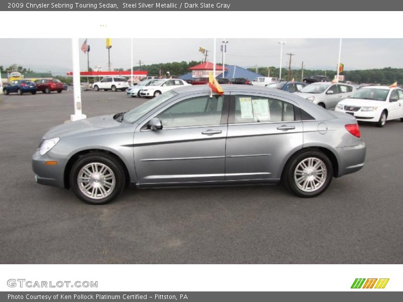 Steel Silver Metallic / Dark Slate Gray 2009 Chrysler Sebring Touring Sedan
