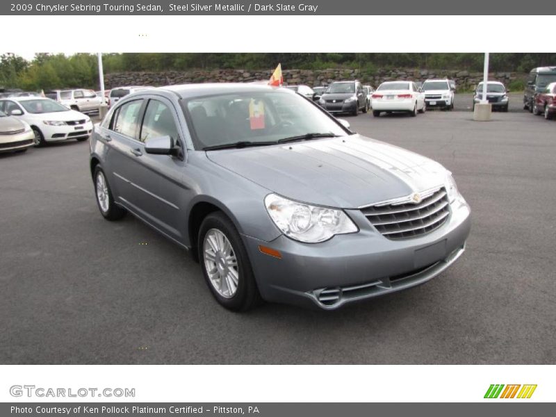 Steel Silver Metallic / Dark Slate Gray 2009 Chrysler Sebring Touring Sedan
