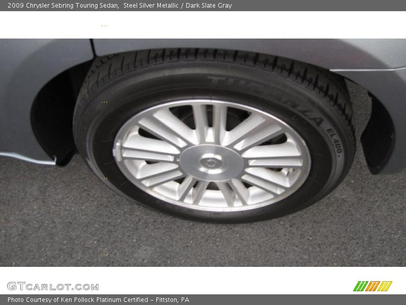 Steel Silver Metallic / Dark Slate Gray 2009 Chrysler Sebring Touring Sedan