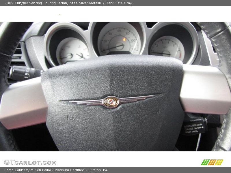 Steel Silver Metallic / Dark Slate Gray 2009 Chrysler Sebring Touring Sedan