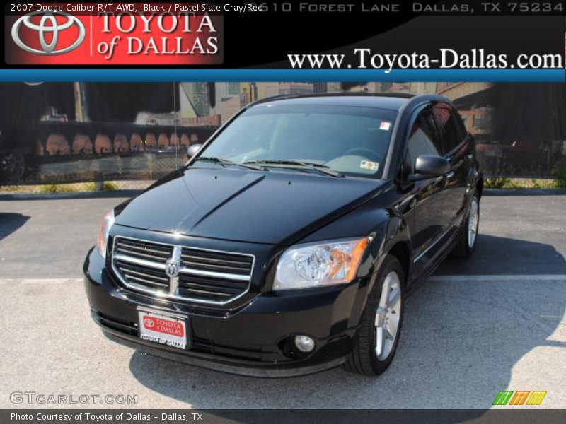 Black / Pastel Slate Gray/Red 2007 Dodge Caliber R/T AWD