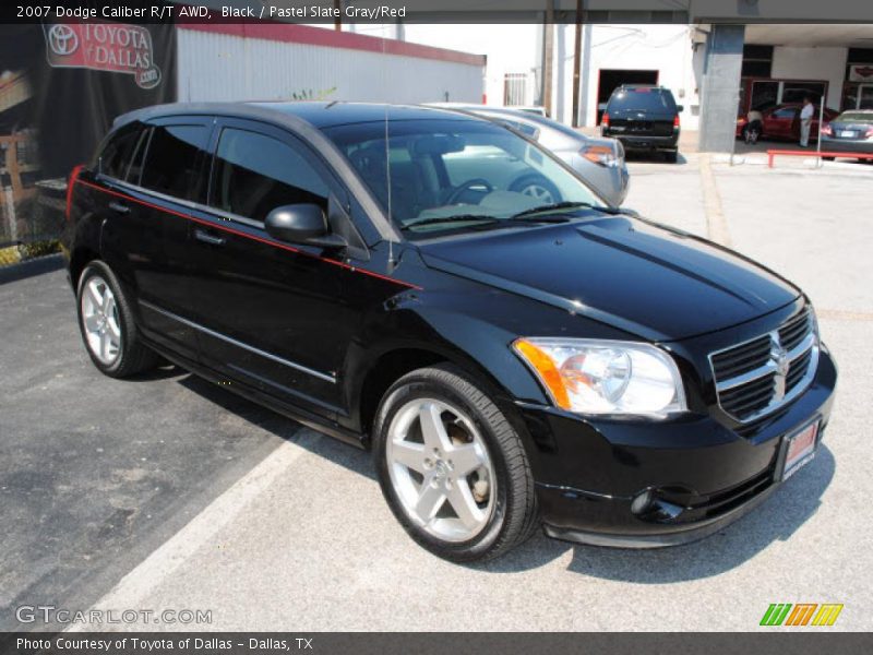 Black / Pastel Slate Gray/Red 2007 Dodge Caliber R/T AWD