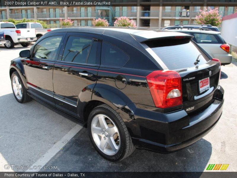 Black / Pastel Slate Gray/Red 2007 Dodge Caliber R/T AWD