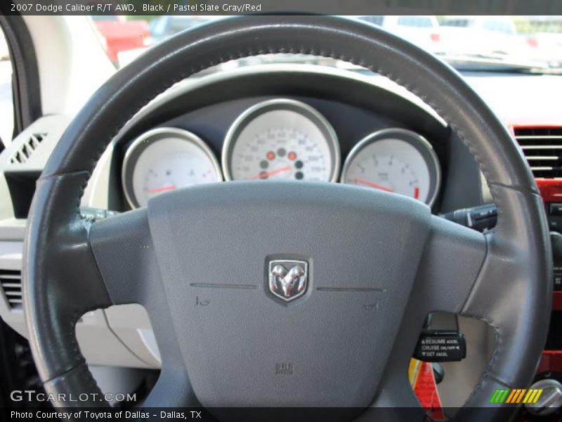 Black / Pastel Slate Gray/Red 2007 Dodge Caliber R/T AWD