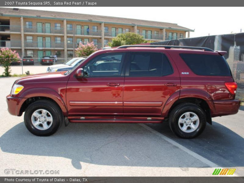 Salsa Red Pearl / Taupe 2007 Toyota Sequoia SR5