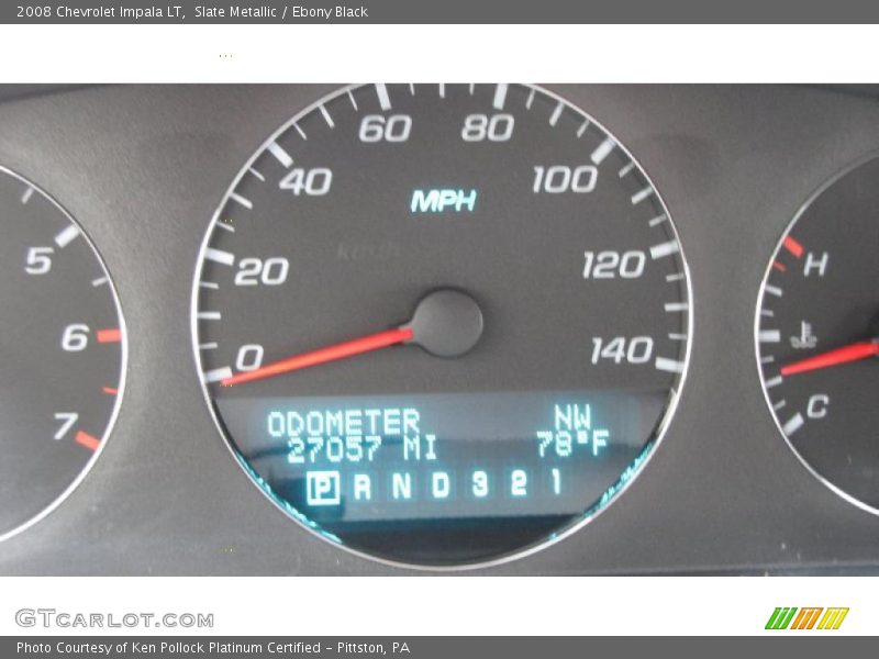 Slate Metallic / Ebony Black 2008 Chevrolet Impala LT