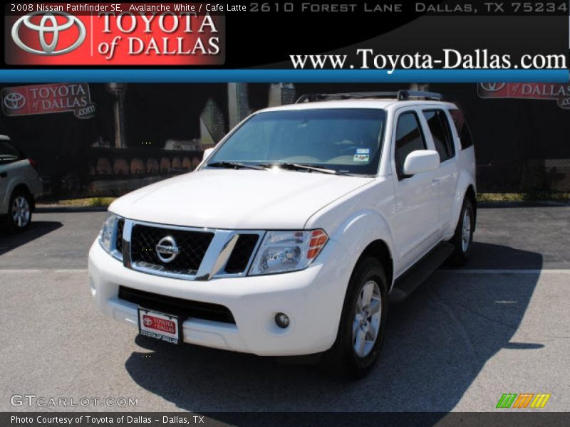 Avalanche White / Cafe Latte 2008 Nissan Pathfinder SE