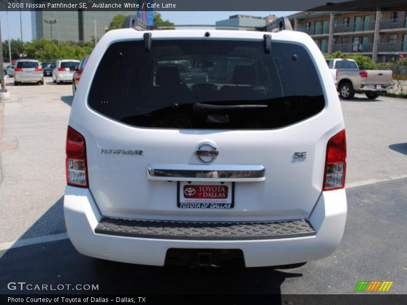Avalanche White / Cafe Latte 2008 Nissan Pathfinder SE