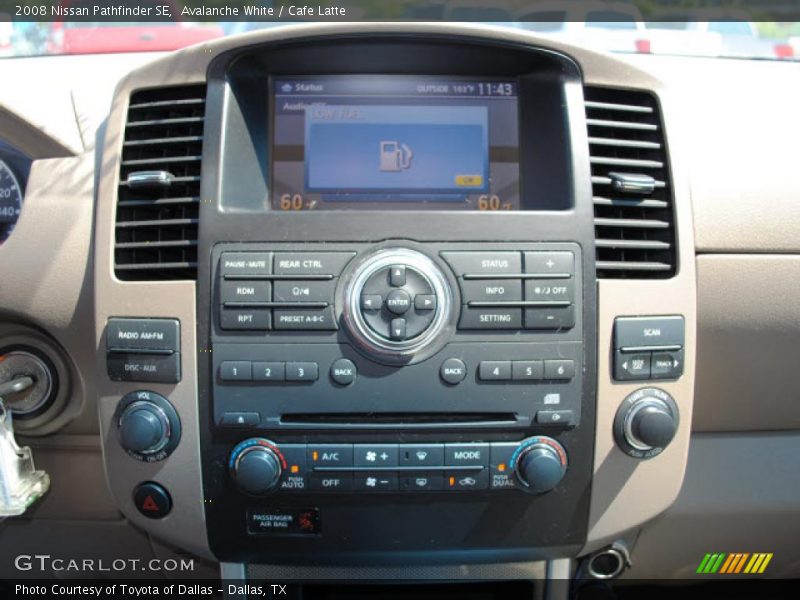 Avalanche White / Cafe Latte 2008 Nissan Pathfinder SE