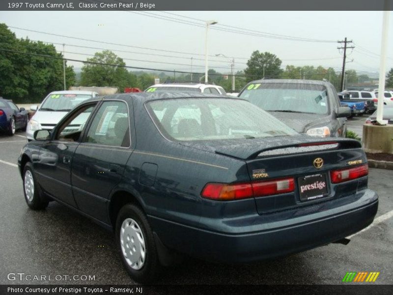 Classic Green Pearl / Beige 1997 Toyota Camry LE