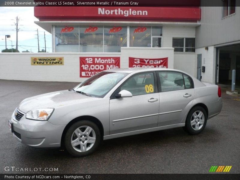 Silverstone Metallic / Titanium Gray 2008 Chevrolet Malibu Classic LS Sedan