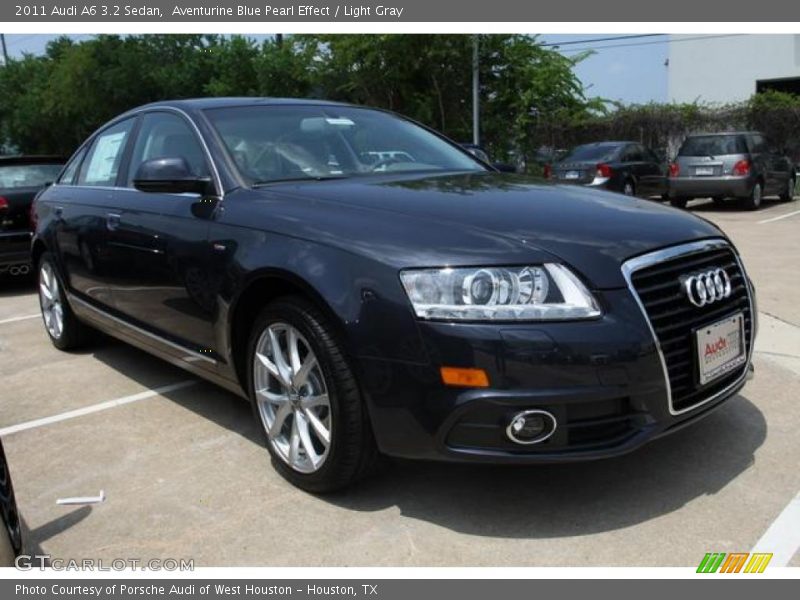 Aventurine Blue Pearl Effect / Light Gray 2011 Audi A6 3.2 Sedan