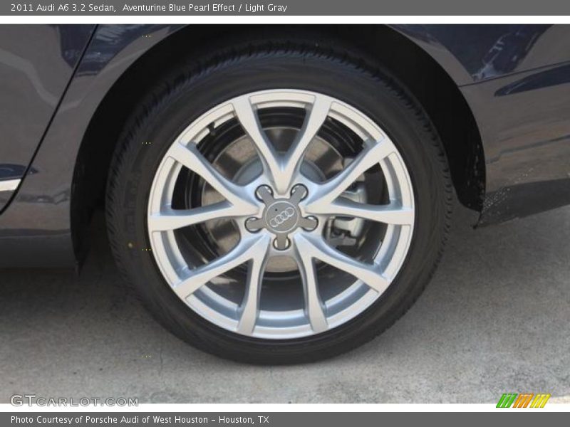 Aventurine Blue Pearl Effect / Light Gray 2011 Audi A6 3.2 Sedan