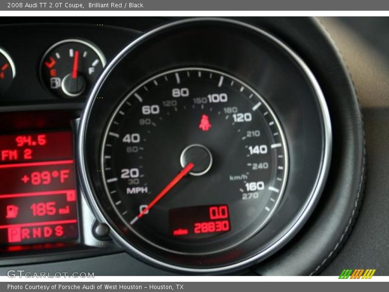 Brilliant Red / Black 2008 Audi TT 2.0T Coupe