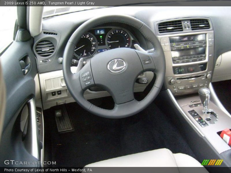 Tungsten Pearl / Light Gray 2009 Lexus IS 250 AWD
