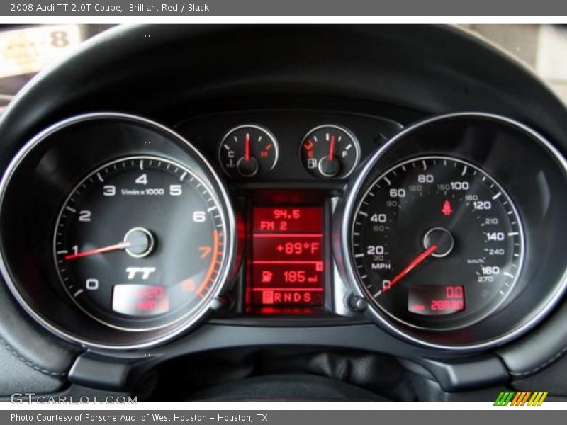 Brilliant Red / Black 2008 Audi TT 2.0T Coupe