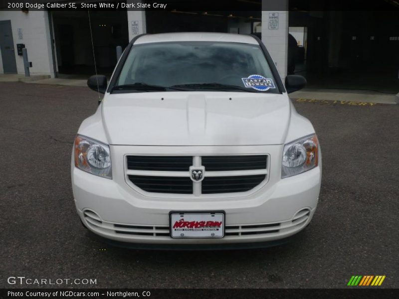 Stone White / Dark Slate Gray 2008 Dodge Caliber SE