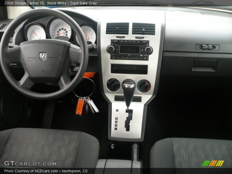 Stone White / Dark Slate Gray 2008 Dodge Caliber SE