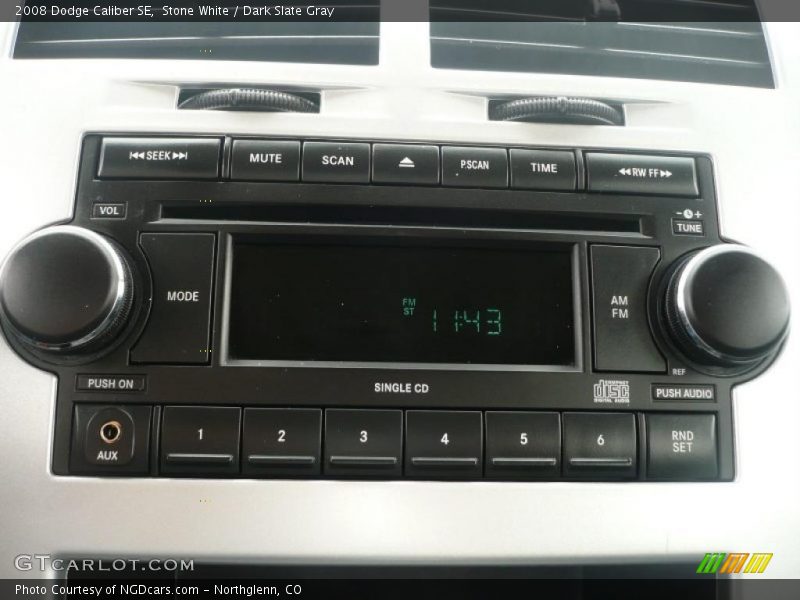 Stone White / Dark Slate Gray 2008 Dodge Caliber SE