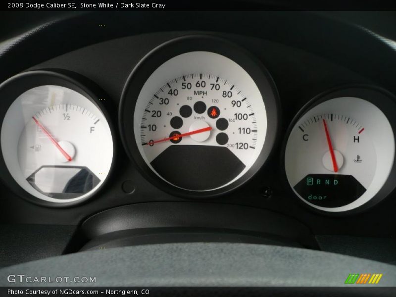 Stone White / Dark Slate Gray 2008 Dodge Caliber SE