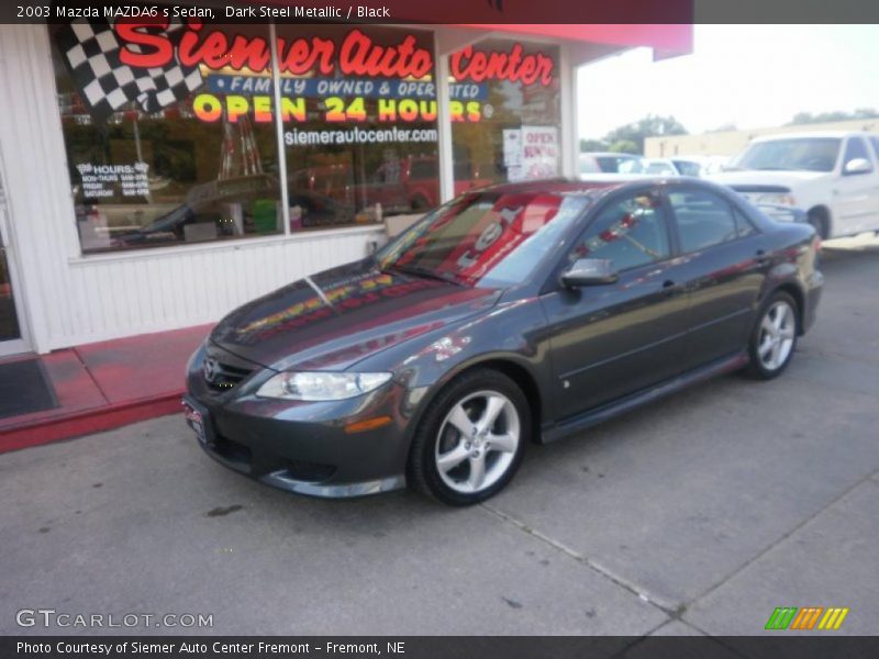 Dark Steel Metallic / Black 2003 Mazda MAZDA6 s Sedan