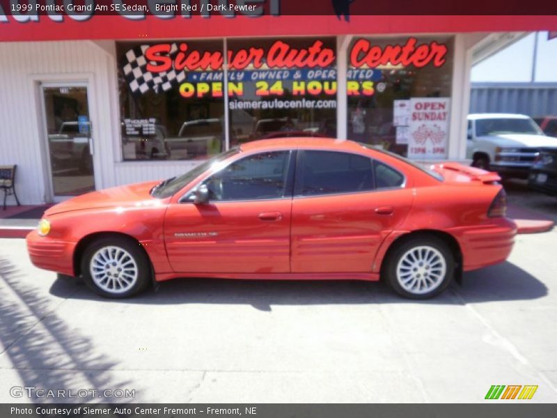 Bright Red / Dark Pewter 1999 Pontiac Grand Am SE Sedan