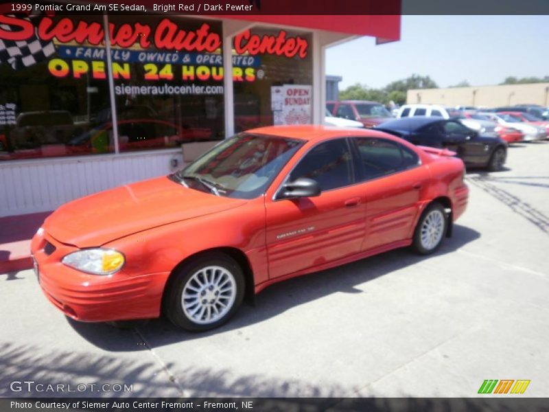 Bright Red / Dark Pewter 1999 Pontiac Grand Am SE Sedan