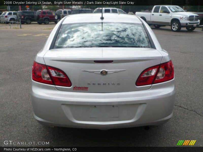 Bright Silver Metallic / Dark Slate Gray/Light Slate Gray 2008 Chrysler Sebring LX Sedan