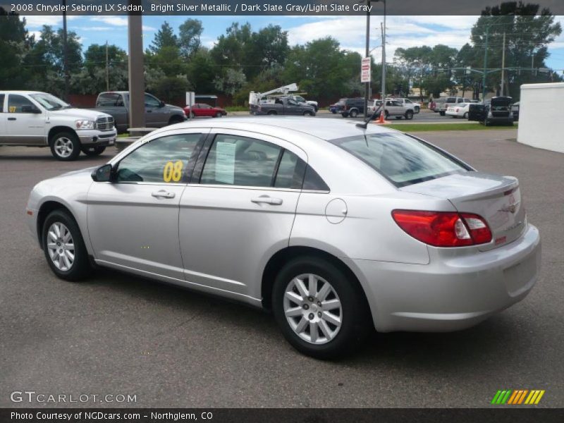 Bright Silver Metallic / Dark Slate Gray/Light Slate Gray 2008 Chrysler Sebring LX Sedan
