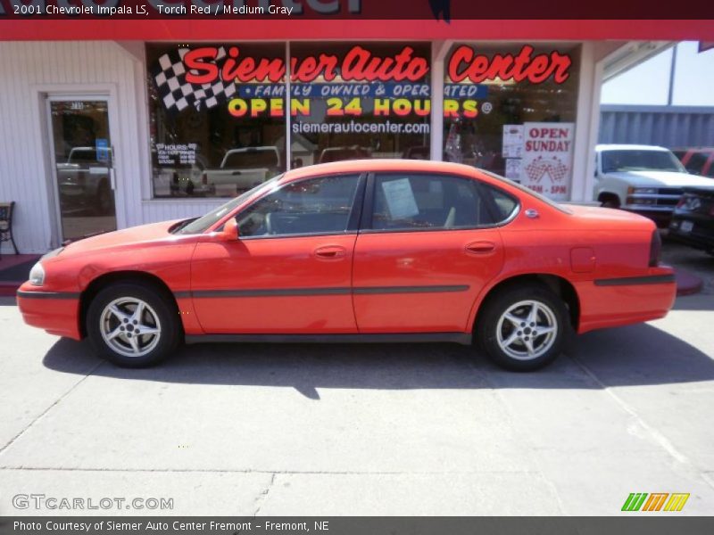 Torch Red / Medium Gray 2001 Chevrolet Impala LS