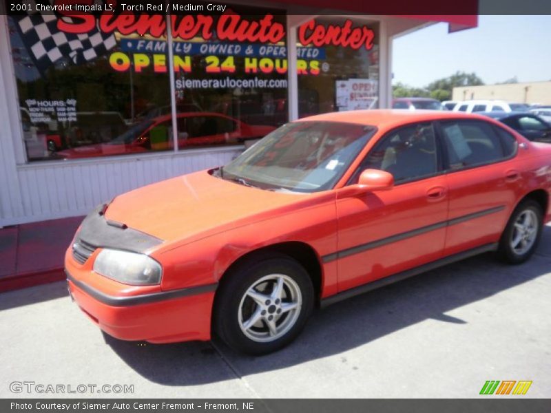 Torch Red / Medium Gray 2001 Chevrolet Impala LS