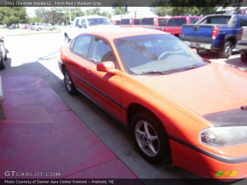 Torch Red / Medium Gray 2001 Chevrolet Impala LS